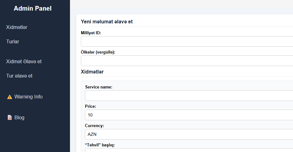Admin Panel